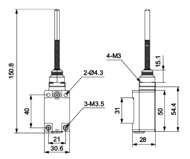 结构尺寸图 - SD-8168