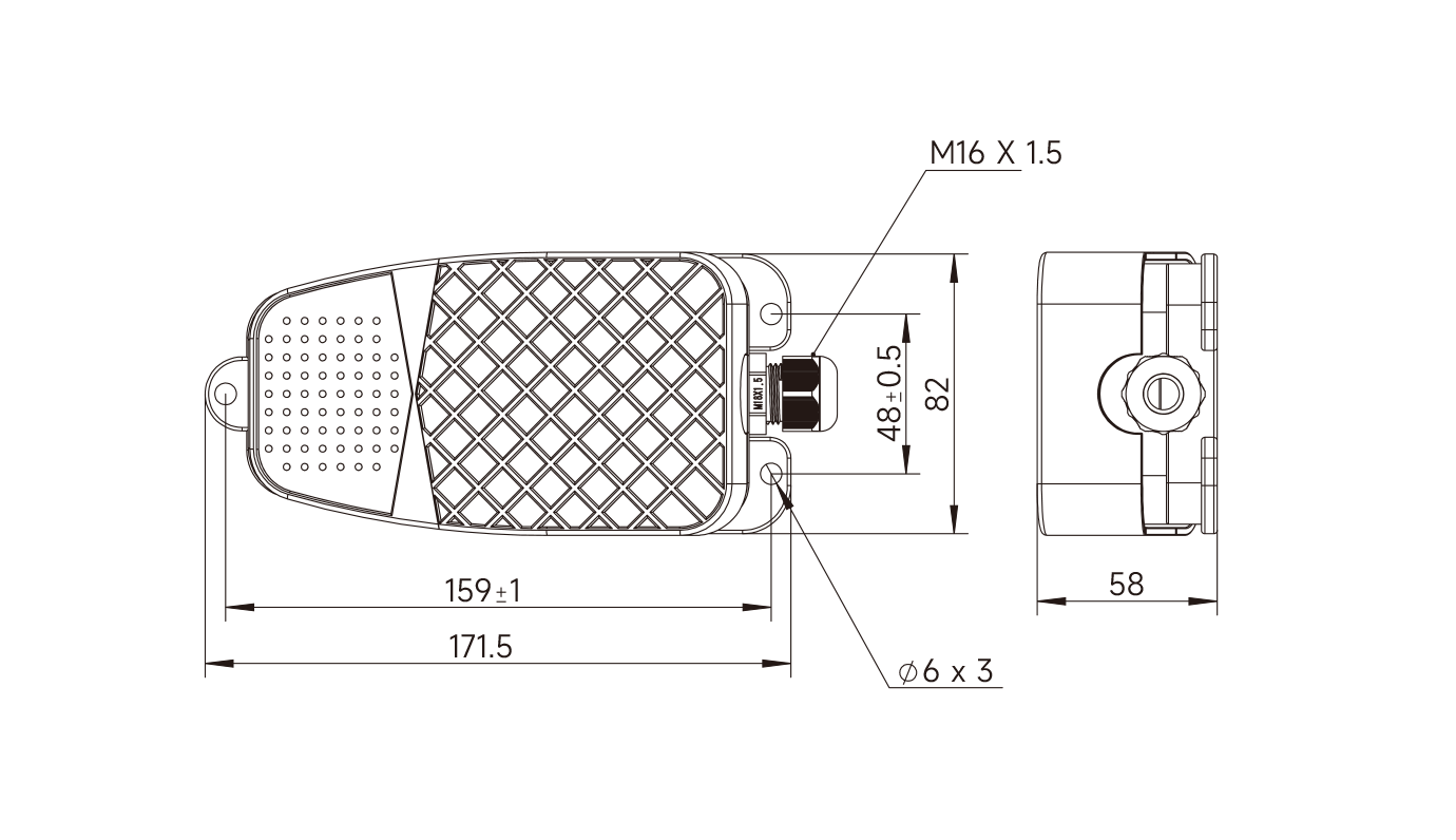 结构尺寸图 - SDF-3/3S