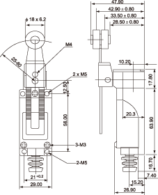 Structure / Dimensions - SF-M108 Plastic Roller