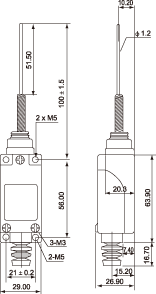 结构尺寸图 - SF-M169