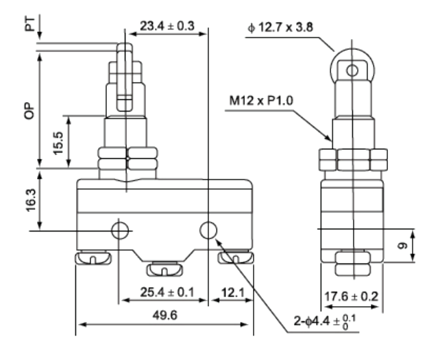 结构尺寸图 - TM-1309N