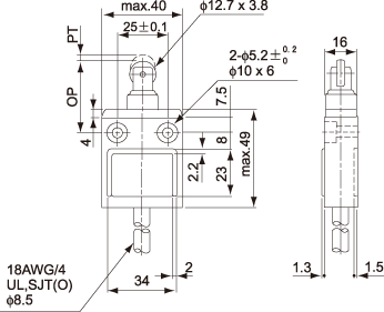 结构尺寸图 - TZ-3112