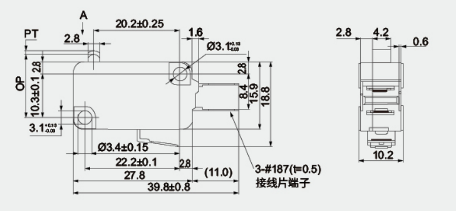 结构尺寸图 - V-16-1C25