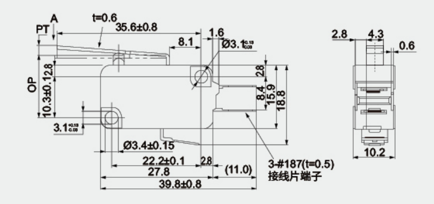 结构尺寸图 - V-162-1C25
